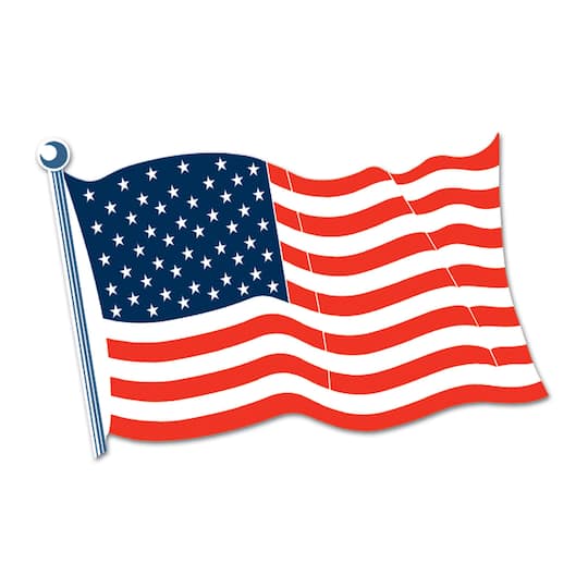 Beistle 18" American Flag Cutouts, 4ct.
